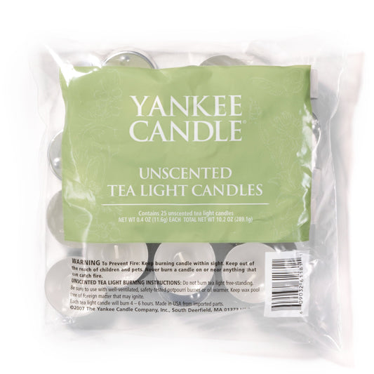 Unscented Tea Light Candles - Package of 25 Edit 7-0575